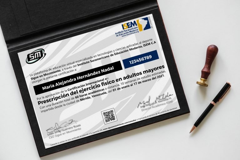 Certificación internacional en prescripción del ejercicio físico en adultos mayores